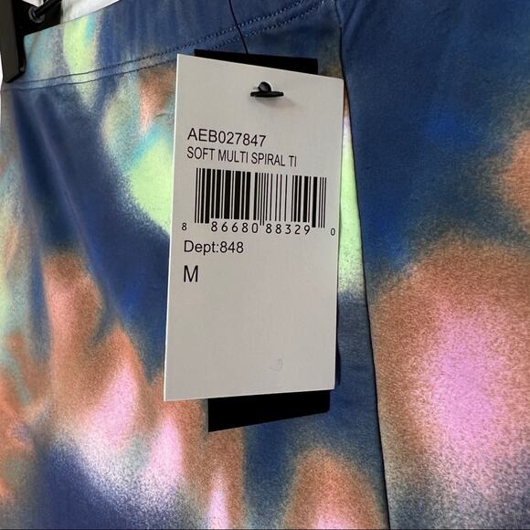 NWT Nordstrom AFRM Lars Bike Shorts In Soft Multi Spiral Tie Dye Size - Picture 7 of 7